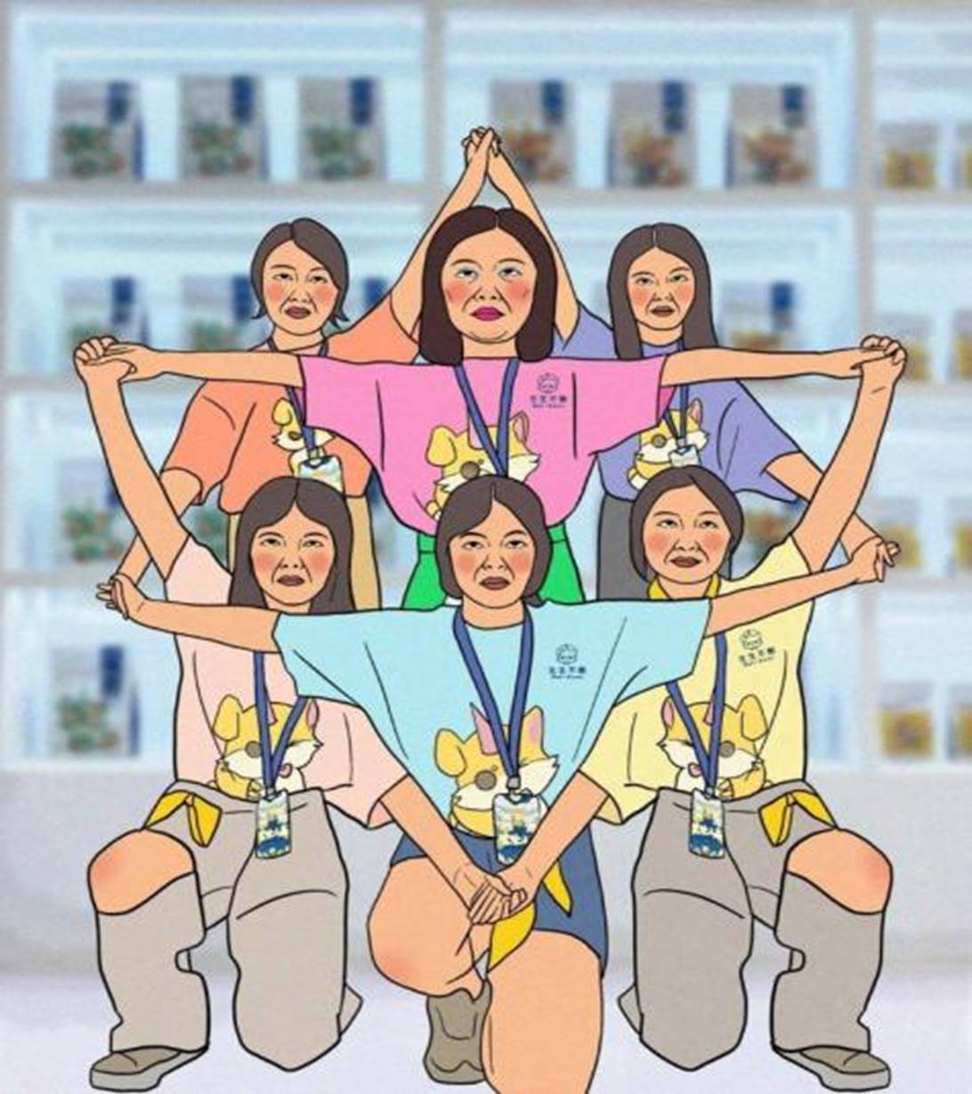 会计学院同心协力摆pose满分还原最完美德阳校区开展创意寝室拍活动